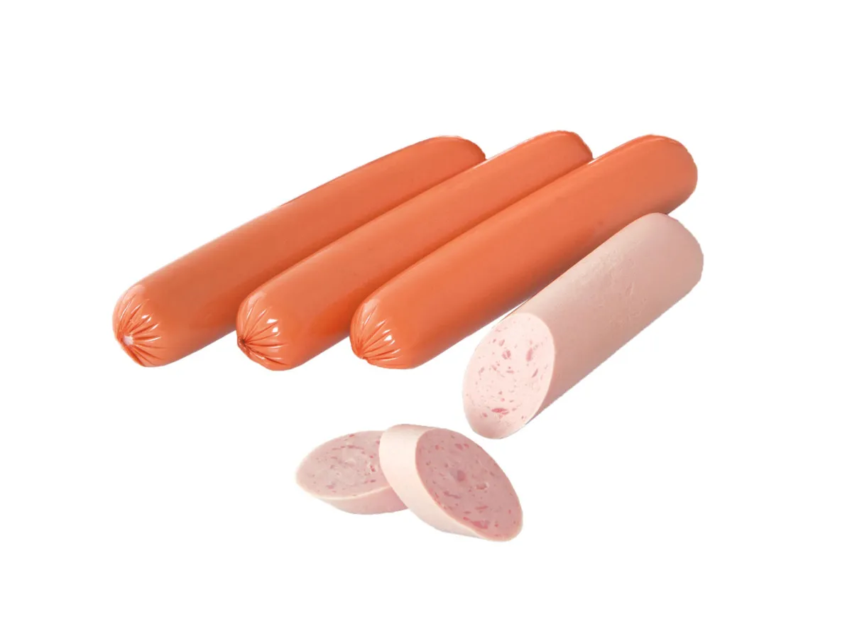 Сосиски "Сочные с ветчиной" вар. 1c ТМ "Щедрый кум"1746455643